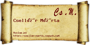 Csellár Márta névjegykártya