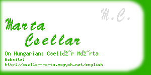 marta csellar business card